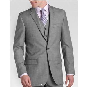 Egara 3 piece slim fit sharkskin color men’s suit